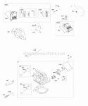 Cylinder Head Rocker Covers Diagram and Parts List for 542477-0116-E1  Briggs and Stratton Engine